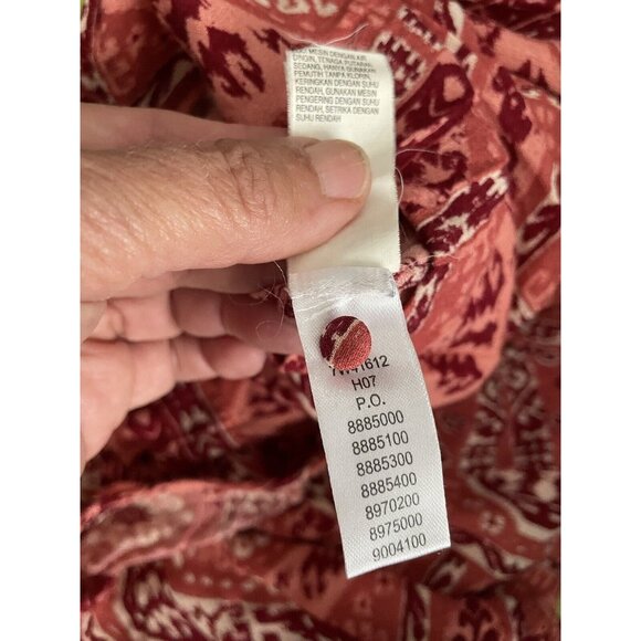 LUCKY BRAND Aztec Floral BOHO Western Blouse Cottagecore XS Heritage Classic - Picture 7 of 7